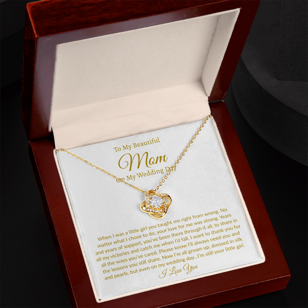 My Beautiful Mom on my Wedding | Love Knot Necklace