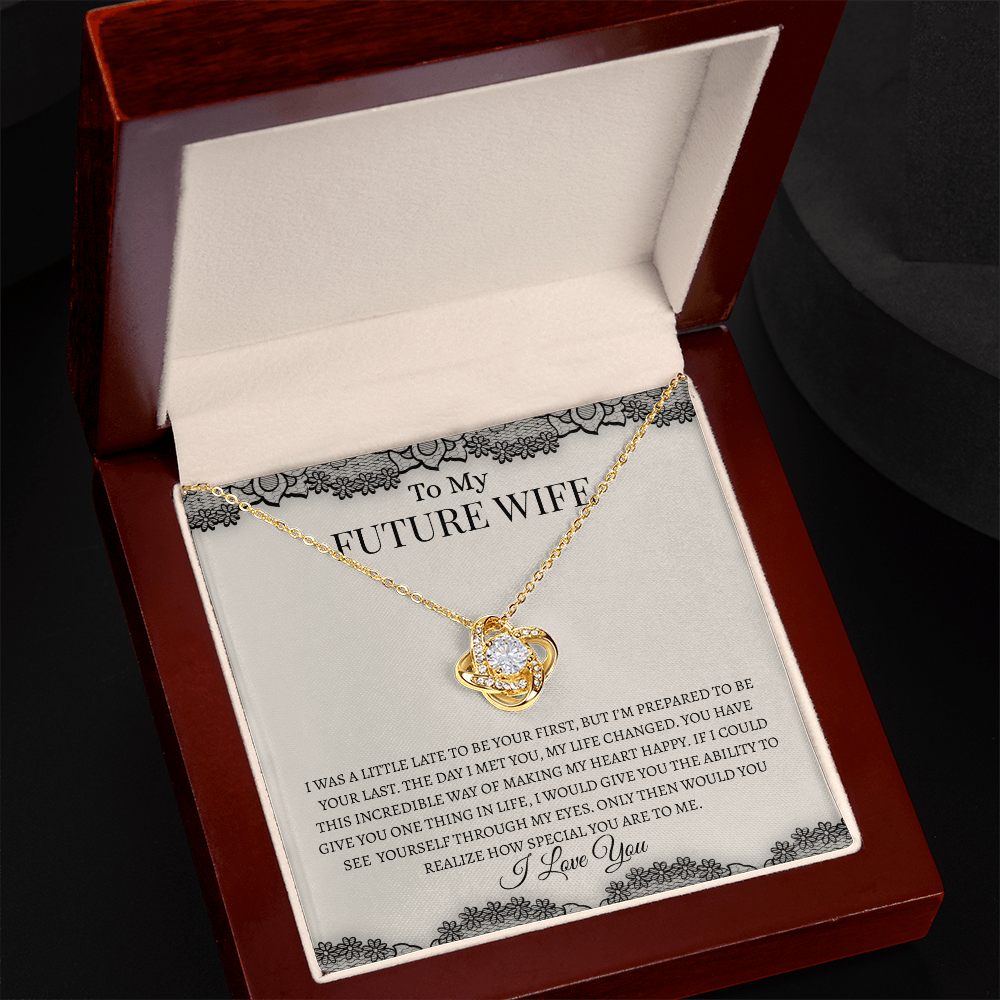 Future Wife Black Lace| Love Knot Necklace