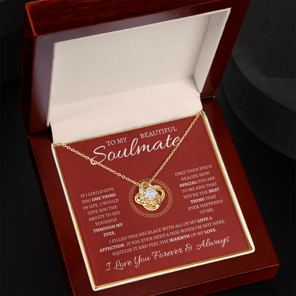 TO MY BEAUTIFUL SOULMATE | Love Knot Necklace