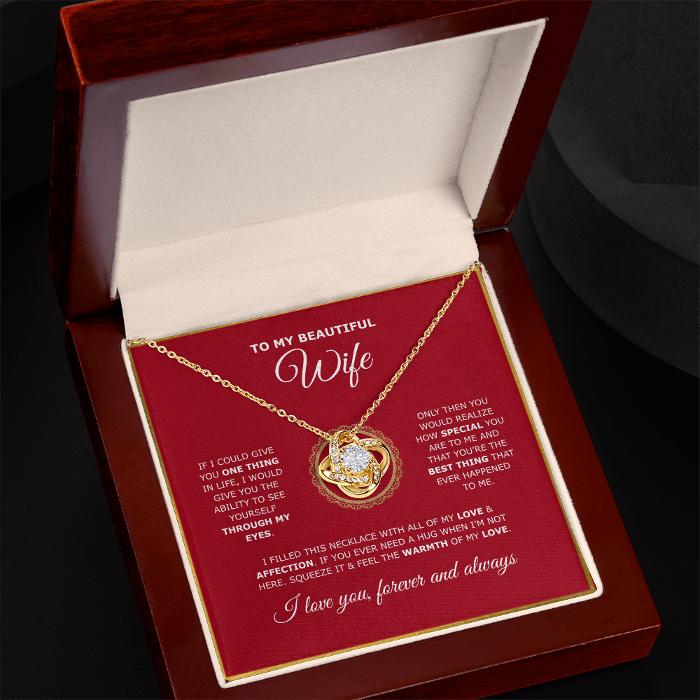 TO MY BEAUTIFUL Wife | Love Knot Necklace