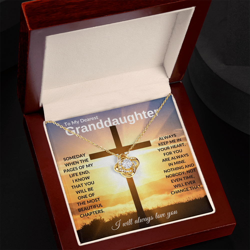 To My Dearest Granddaughter | Love Knot Necklace