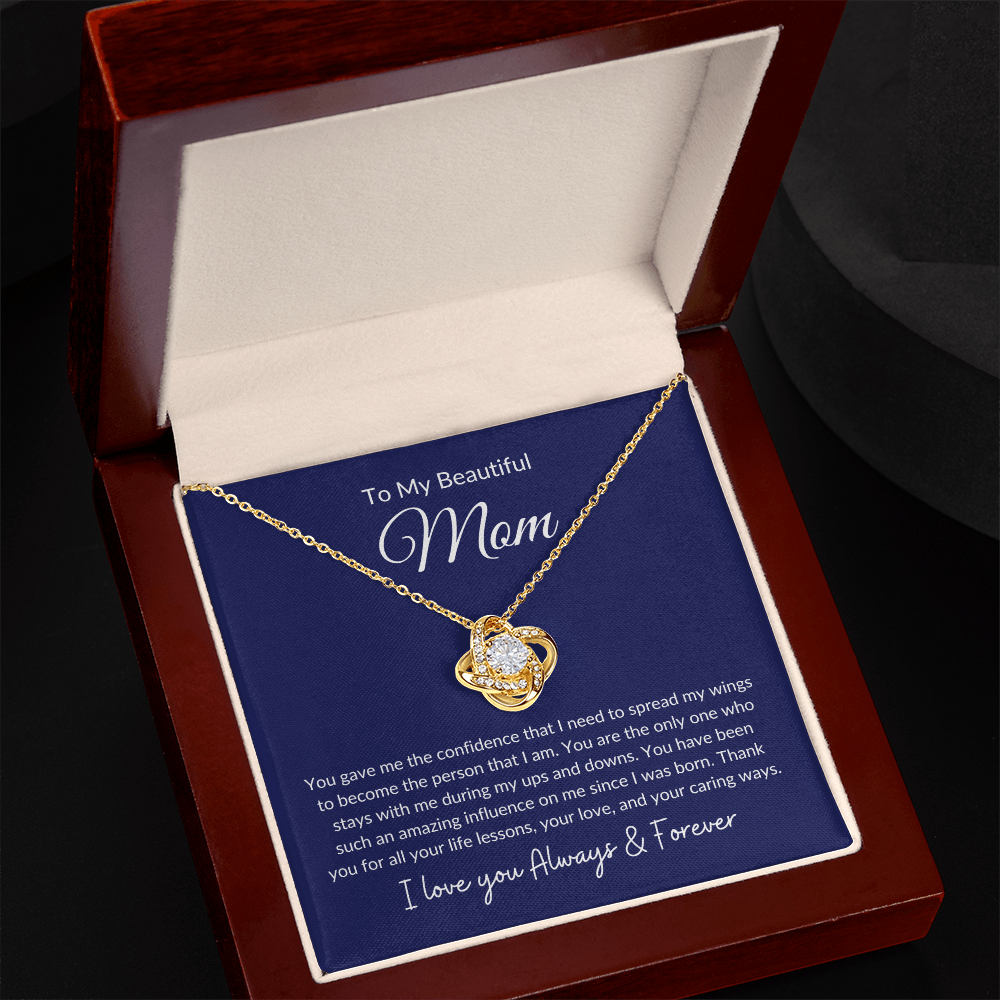 To My Beautiful Mom | Love Knot Necklace
