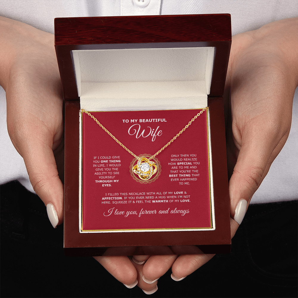 TO MY BEAUTIFUL Wife | Love Knot Necklace