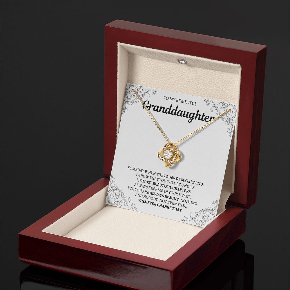 To My Granddaughter | Love Knot Necklace