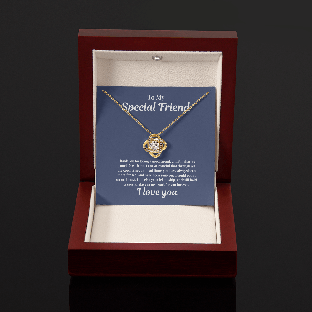 To My Special Friend | Love Knot Necklace