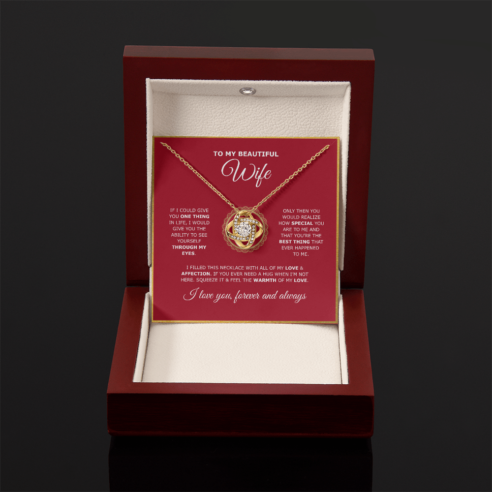 TO MY BEAUTIFUL Wife | Love Knot Necklace