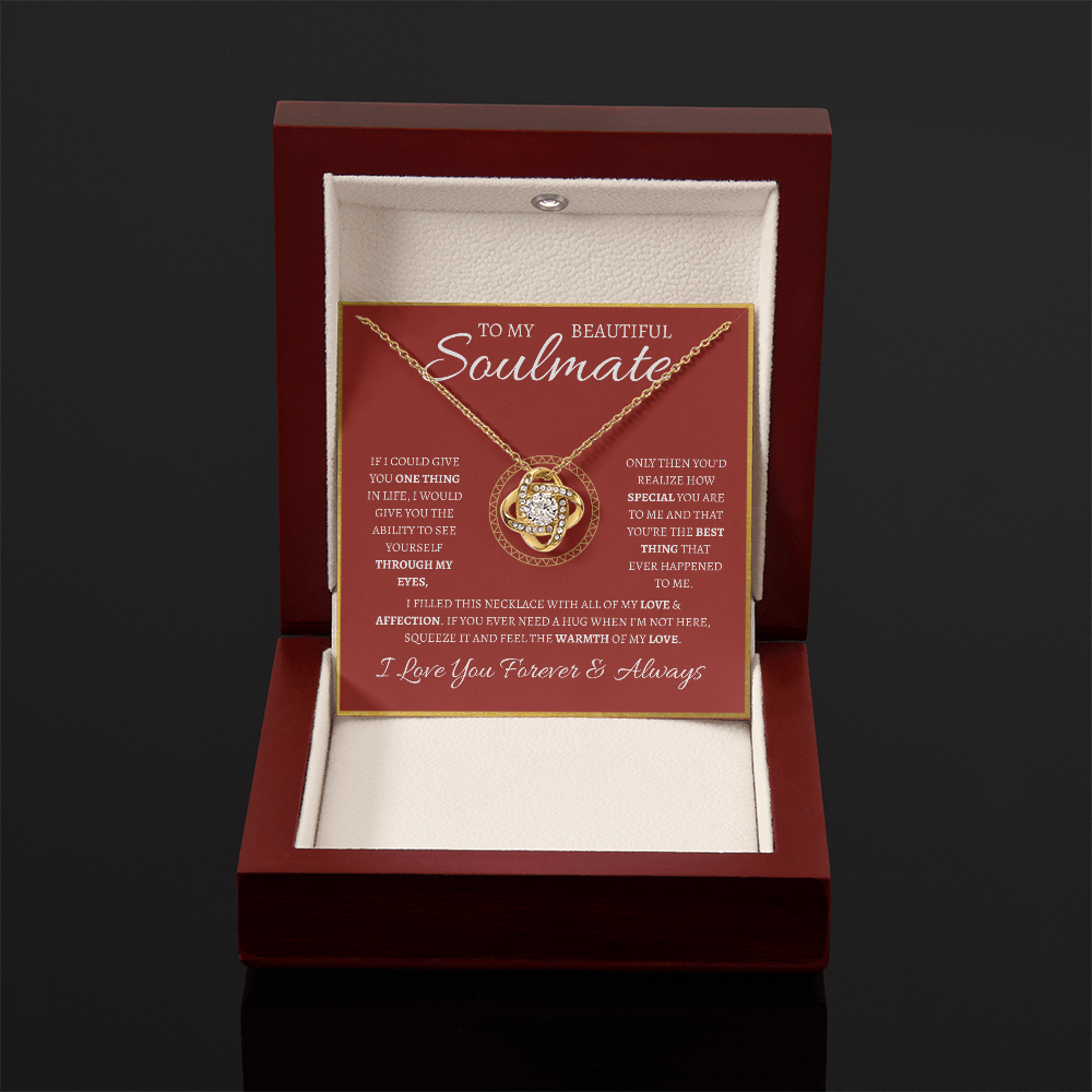 TO MY BEAUTIFUL SOULMATE | Love Knot Necklace