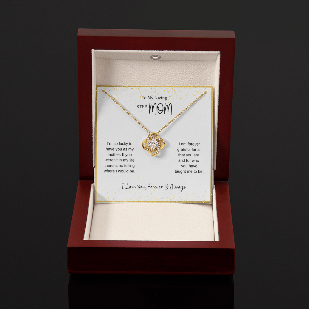To My Loving Step Mom | Love Knot Necklace