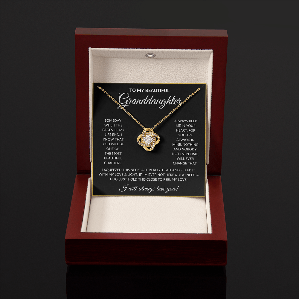 To My Beautiful Granddaughter | Love Knot Necklace
