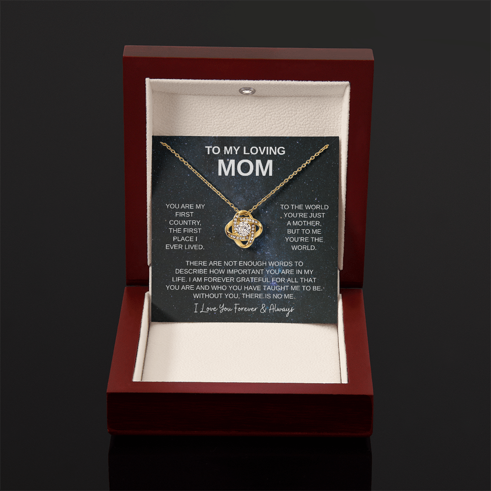 To My Loving Mom | Love Knot Necklace