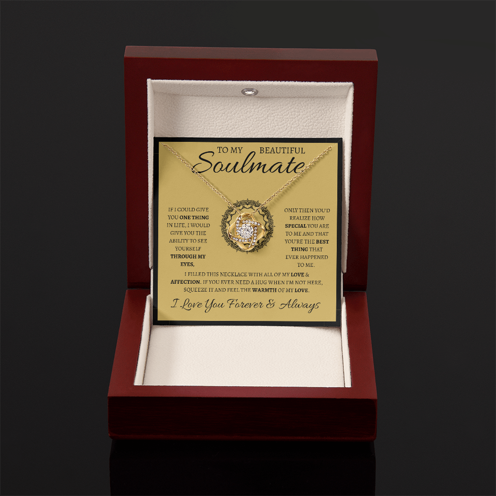 TO MY BEAUTIFUL SOULMATE | Love Knot Necklace