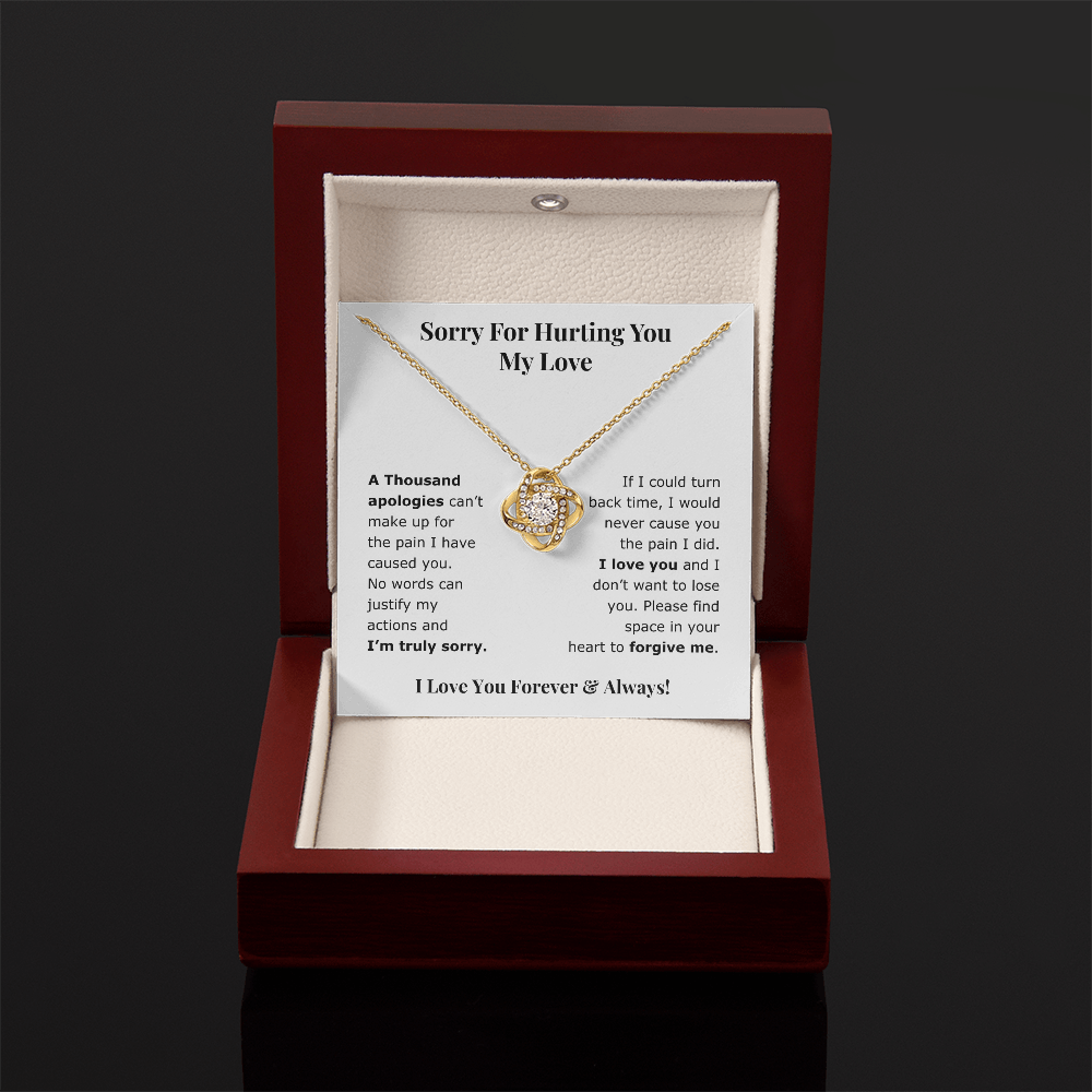 Sorry For Hurting You My Love | Love Knot Necklace