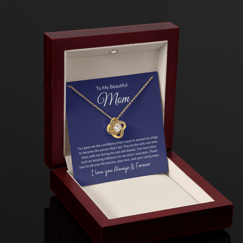 To My Beautiful Mom | Love Knot Necklace