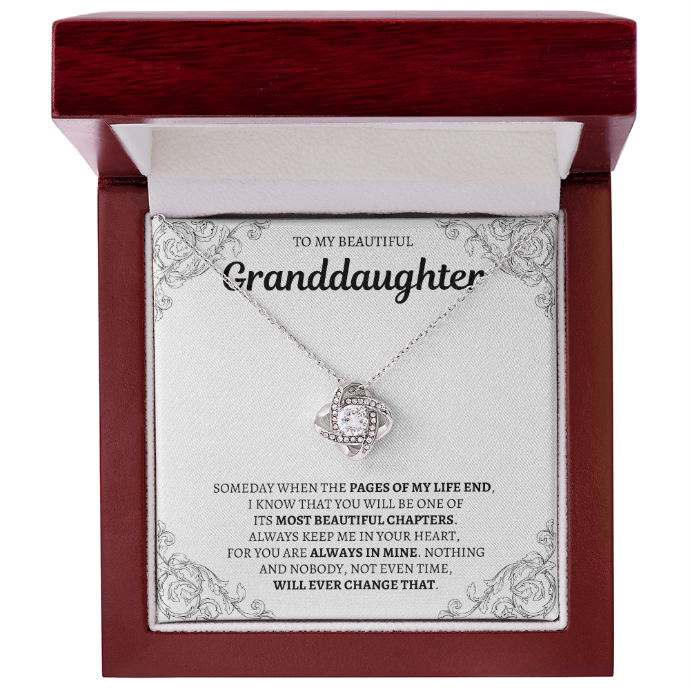 To My Granddaughter | Love Knot Necklace