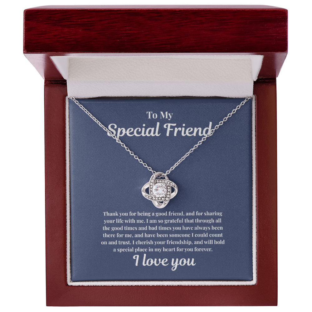 To My Special Friend | Love Knot Necklace