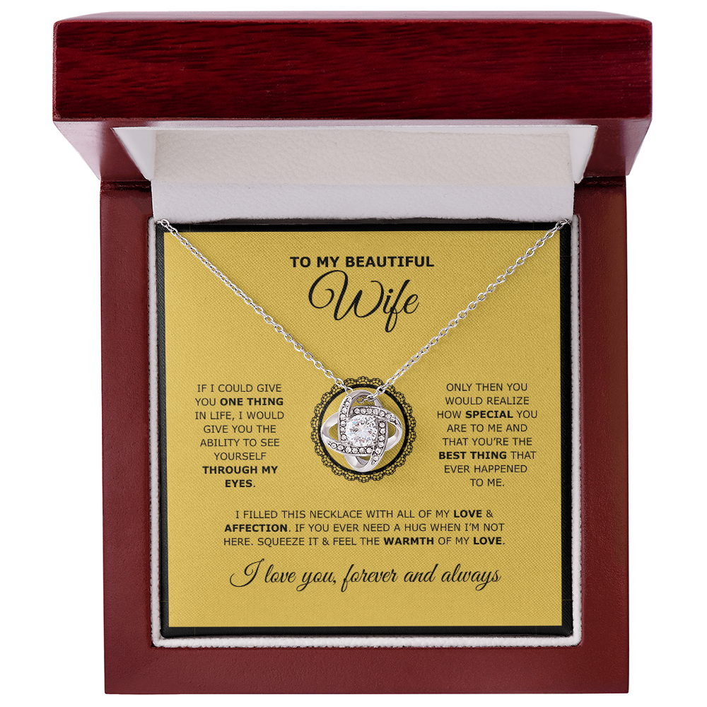 To My Beautiful Wife | Love Knot Necklace