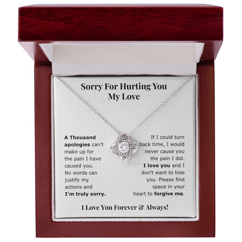 Sorry For Hurting You My Love | Love Knot Necklace
