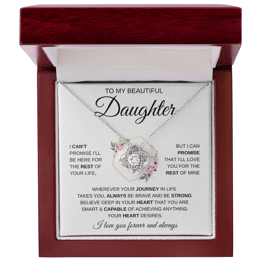 To My Beautiful Daughter | Love Knot Necklace