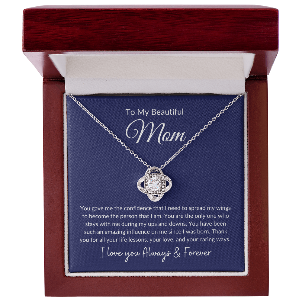 To My Beautiful Mom | Love Knot Necklace