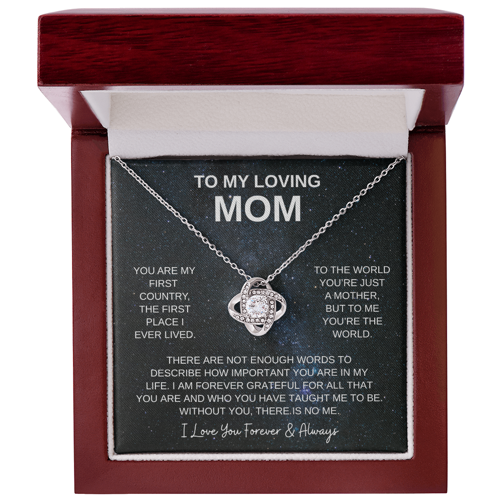 To My Loving Mom | Love Knot Necklace