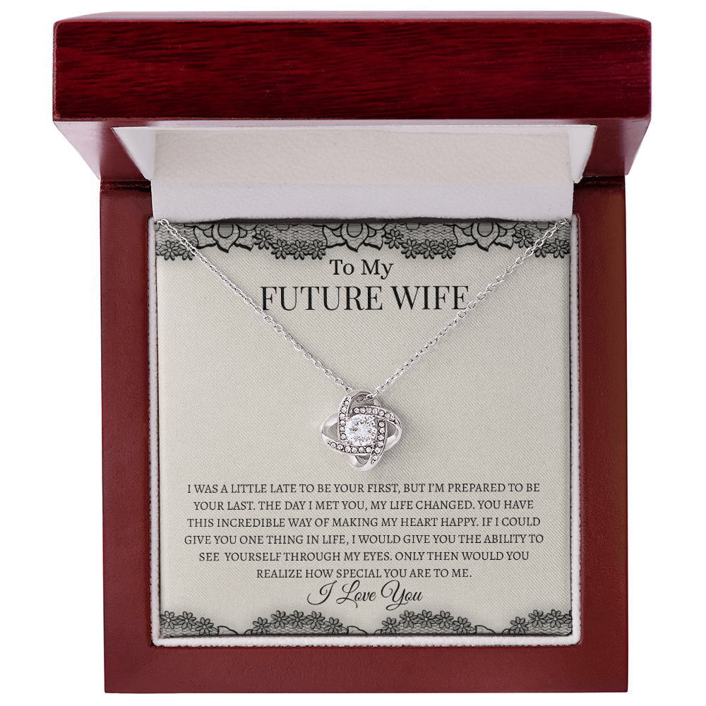 Future Wife Black Lace| Love Knot Necklace