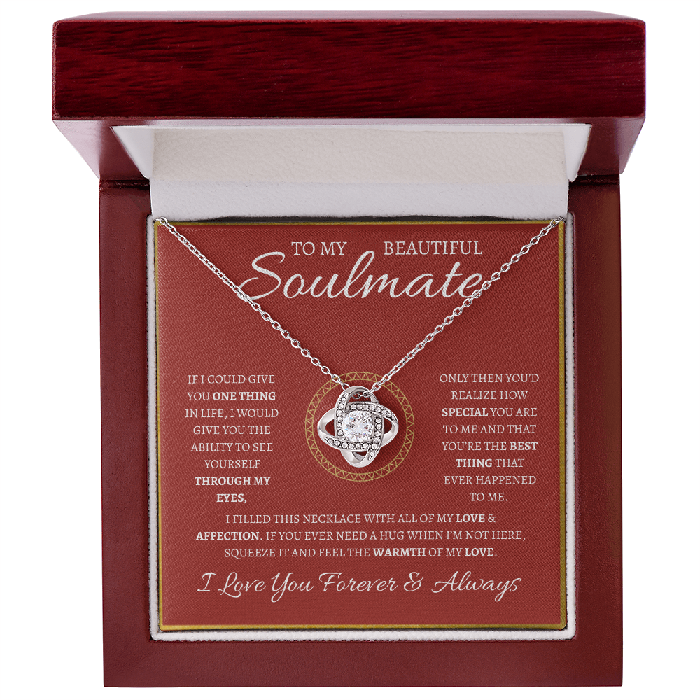 TO MY BEAUTIFUL SOULMATE | Love Knot Necklace