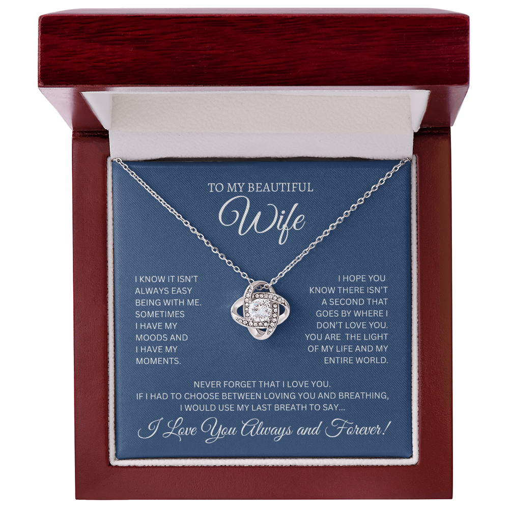 To My Beautiful Wife | Love Knot Necklace