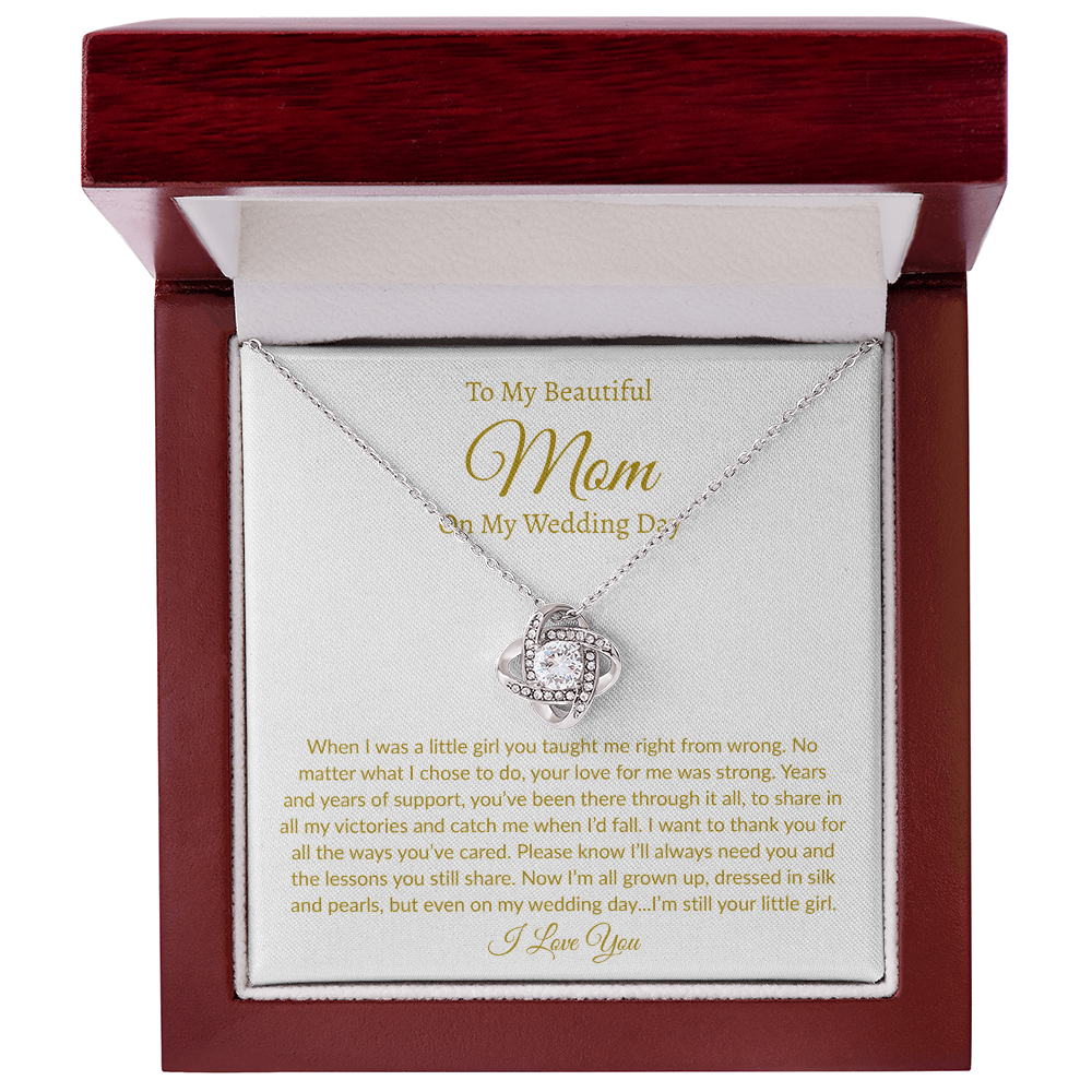 My Beautiful Mom on my Wedding | Love Knot Necklace