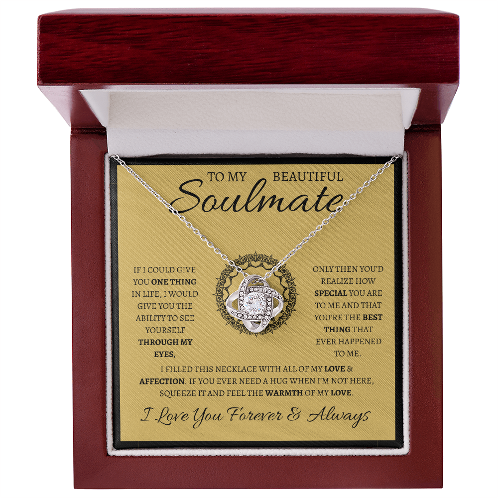 TO MY BEAUTIFUL SOULMATE | Love Knot Necklace