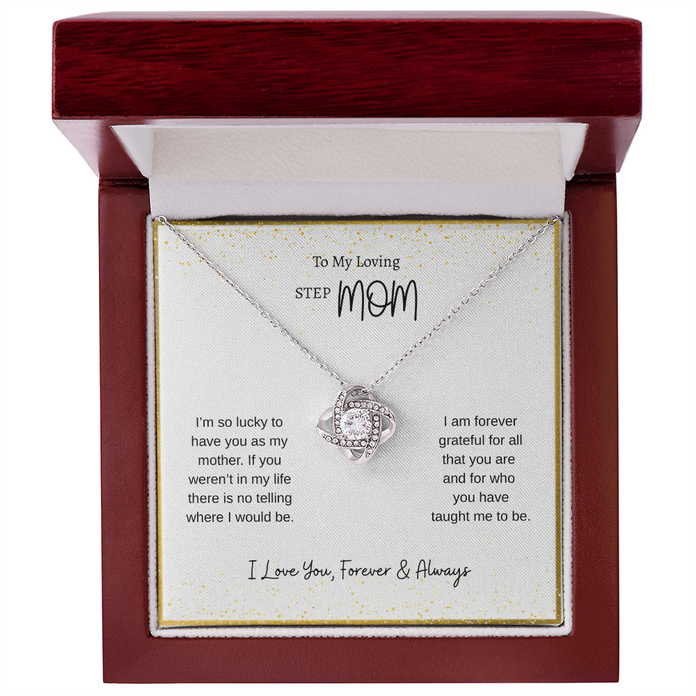 To My Loving Step Mom | Love Knot Necklace