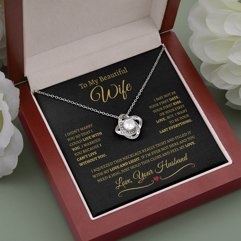 To My Beautiful Wife | Love Knot Necklace