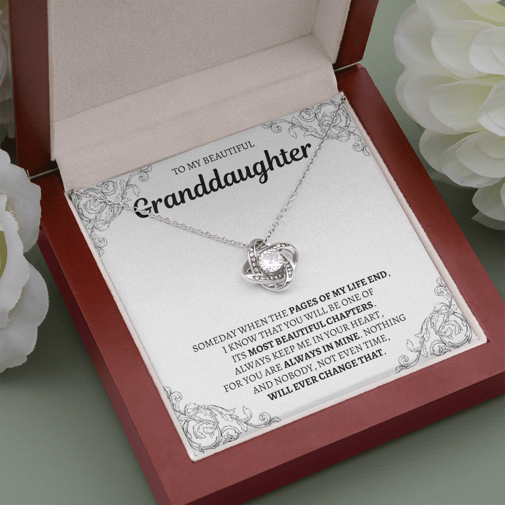 To My Granddaughter | Love Knot Necklace
