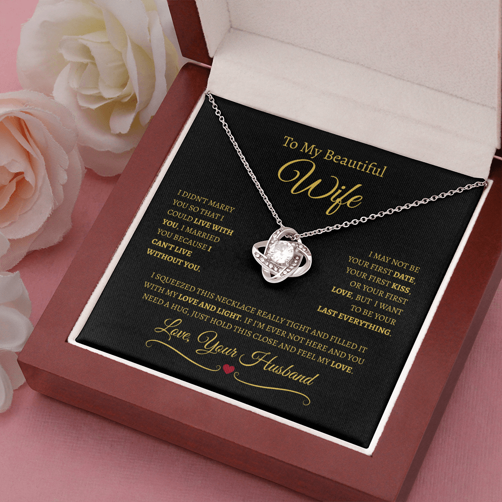 To My Beautiful Wife | Love Knot Necklace