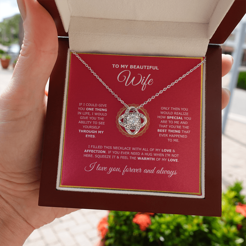 TO MY BEAUTIFUL Wife | Love Knot Necklace