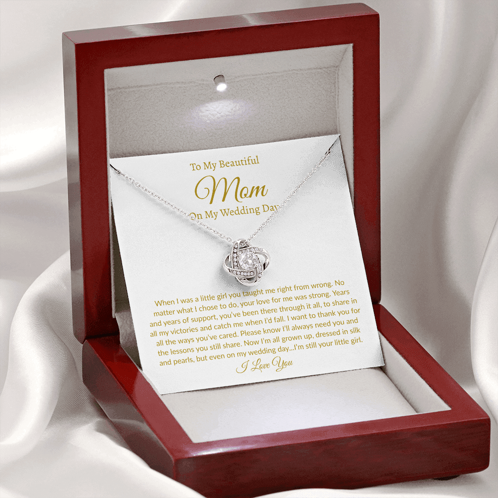 My Beautiful Mom on my Wedding | Love Knot Necklace