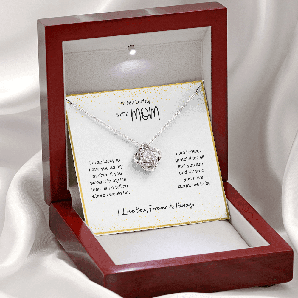 To My Loving Step Mom | Love Knot Necklace