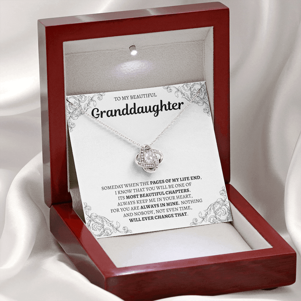 To My Granddaughter | Love Knot Necklace