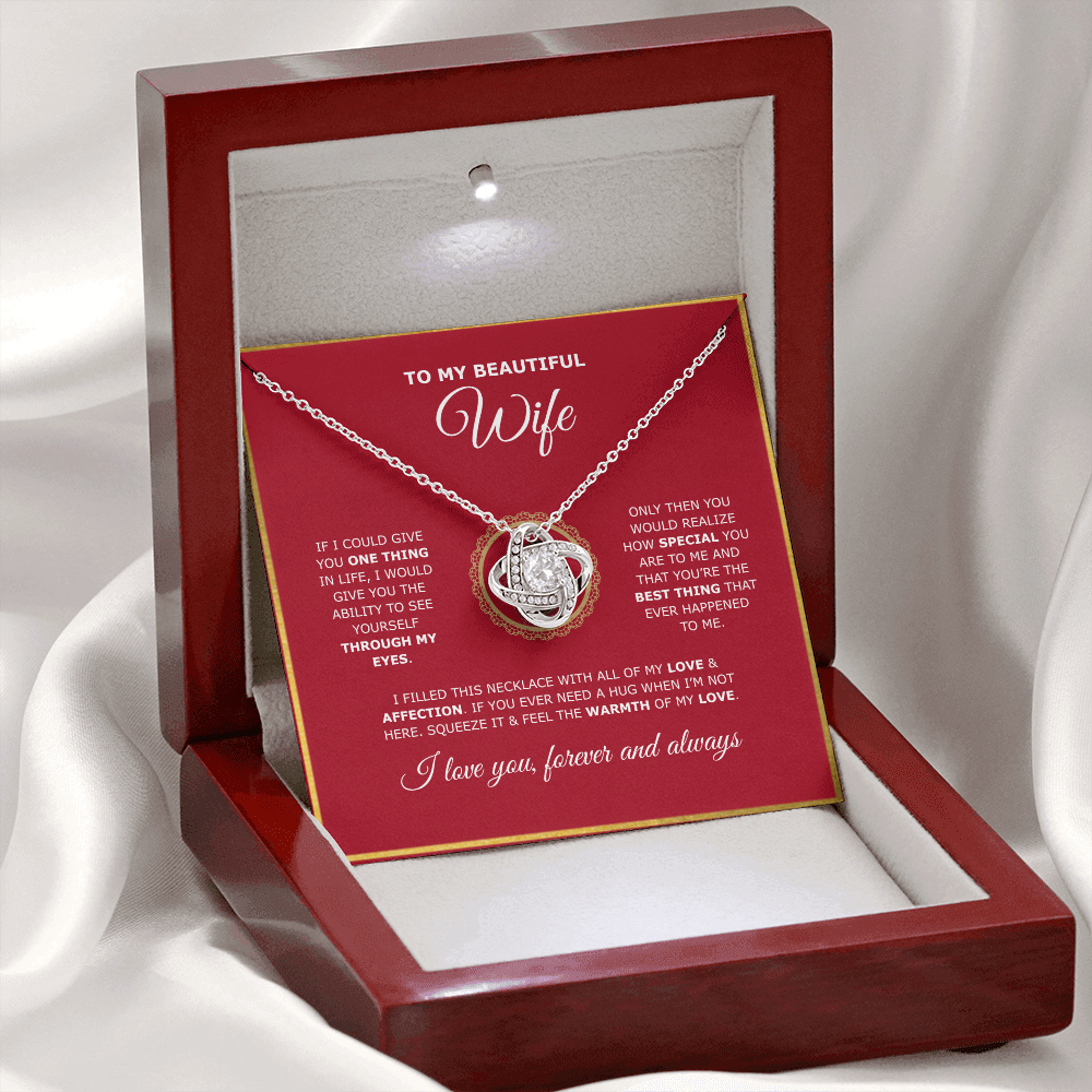 TO MY BEAUTIFUL Wife | Love Knot Necklace