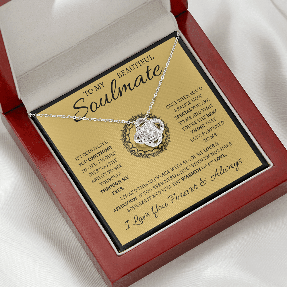 TO MY BEAUTIFUL SOULMATE | Love Knot Necklace