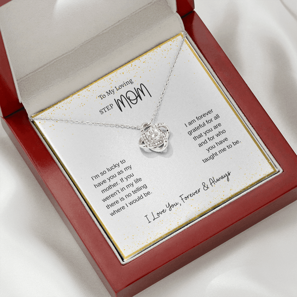 To My Loving Step Mom | Love Knot Necklace