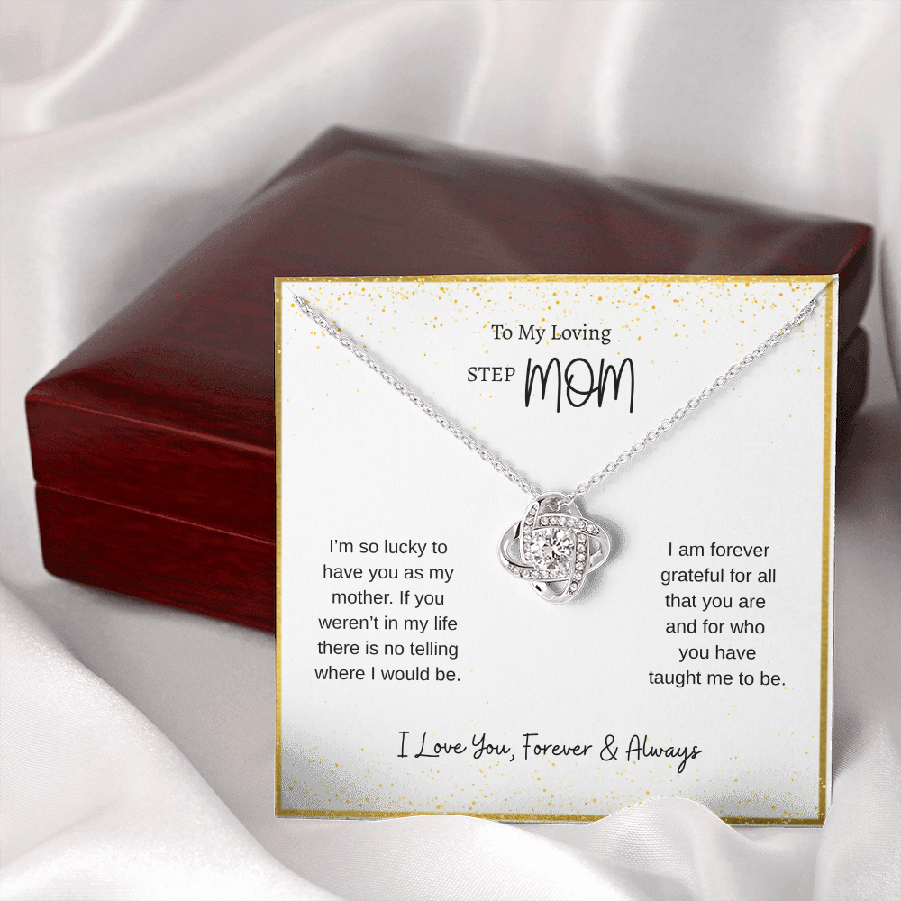 To My Loving Step Mom | Love Knot Necklace