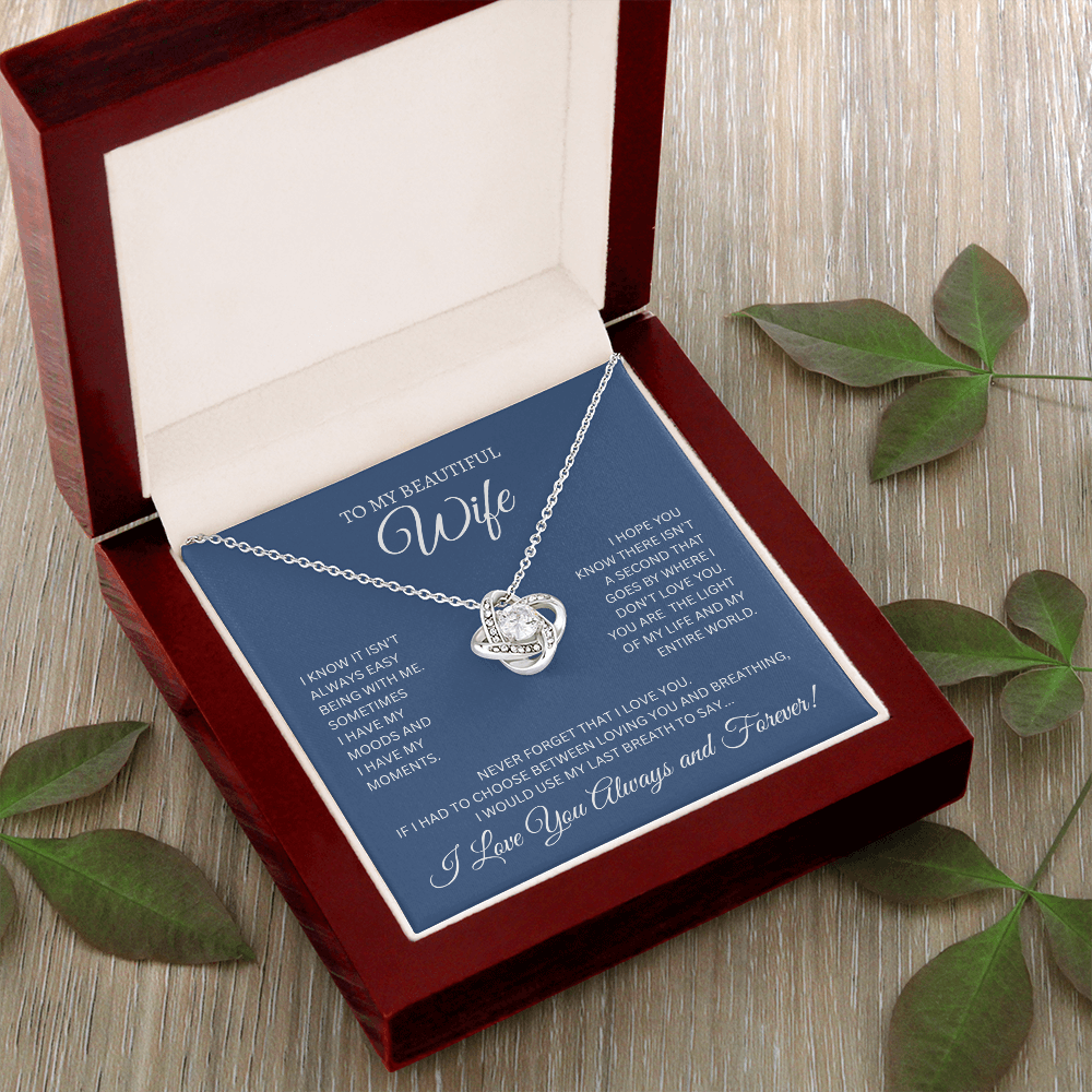 To My Beautiful Wife | Love Knot Necklace