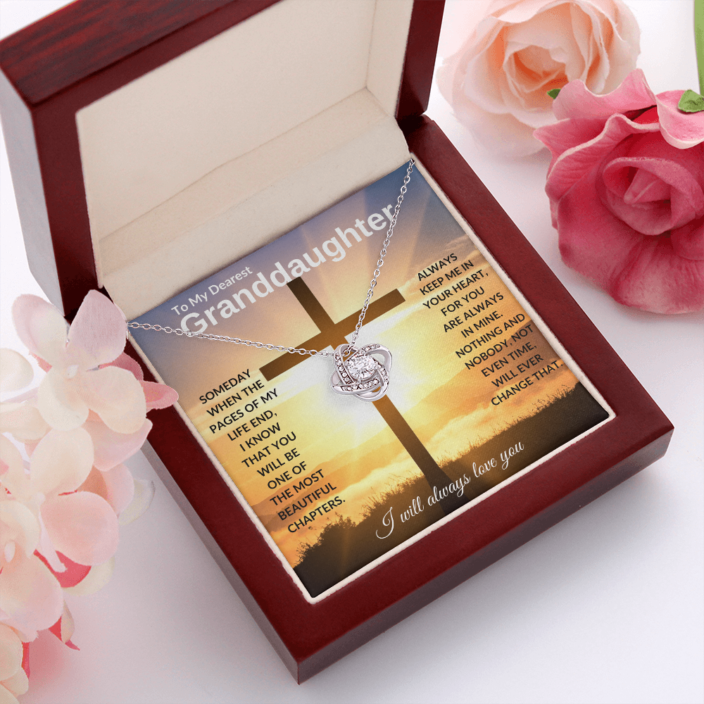 To My Dearest Granddaughter | Love Knot Necklace