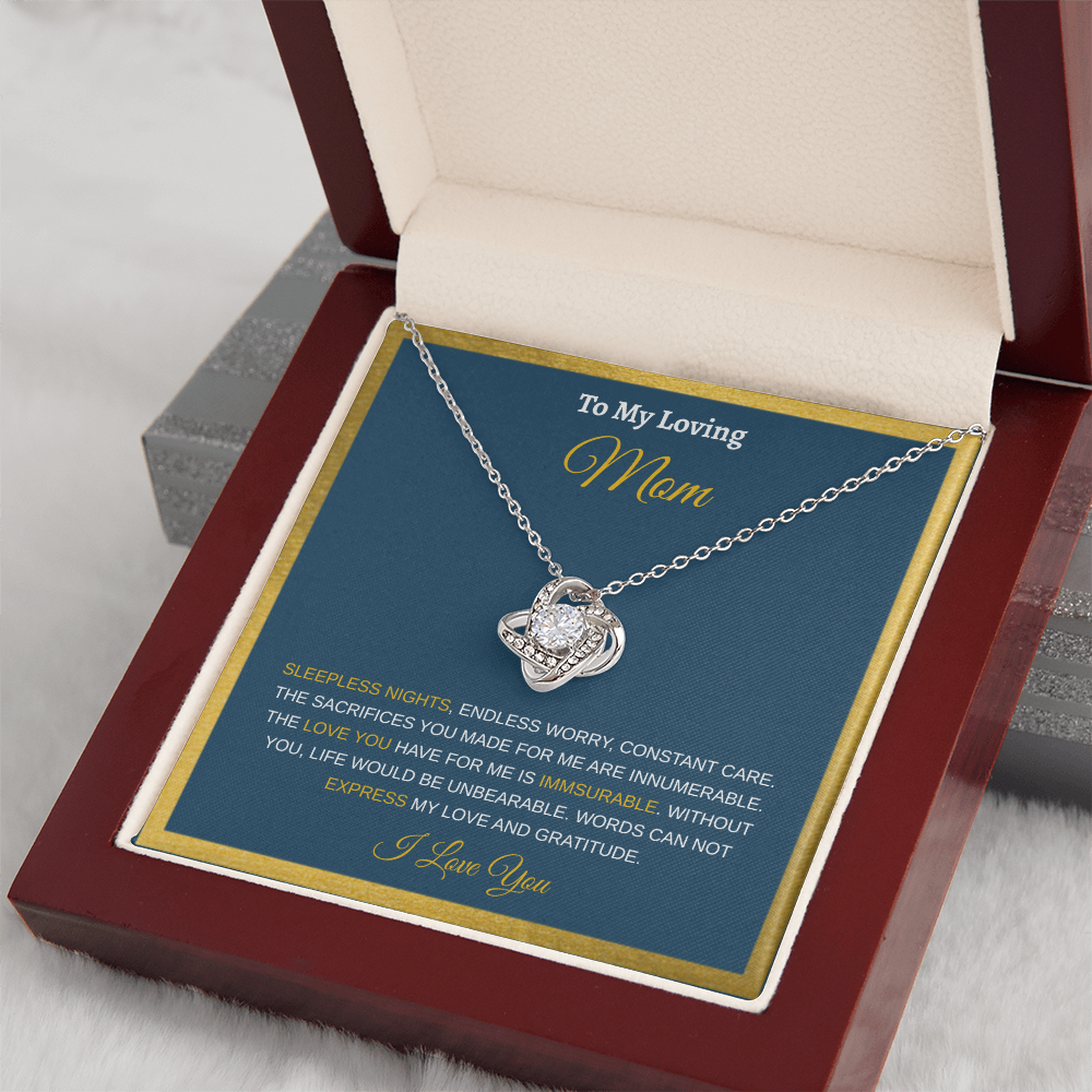 To My Loving Mom | Love Knot Necklace