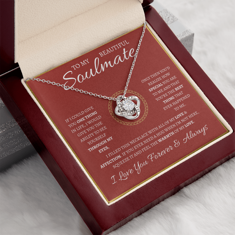 TO MY BEAUTIFUL SOULMATE | Love Knot Necklace