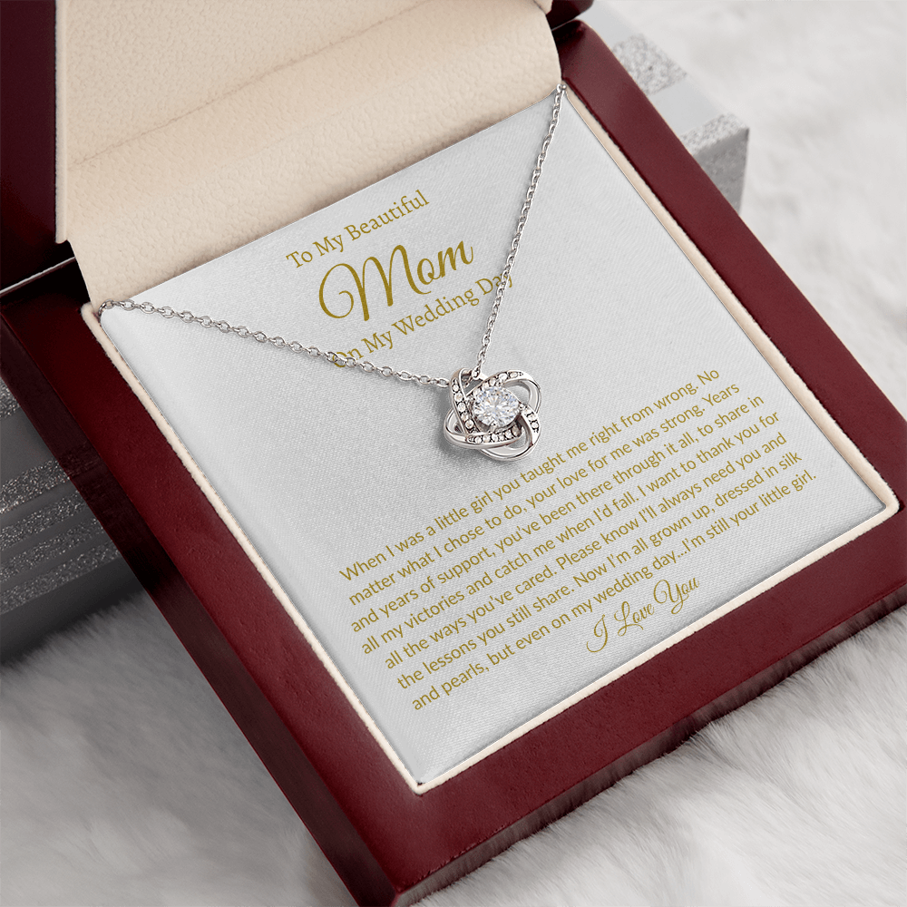 My Beautiful Mom on my Wedding | Love Knot Necklace