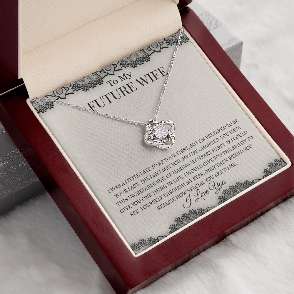 Future Wife Black Lace| Love Knot Necklace