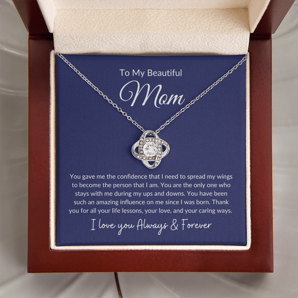 To My Beautiful Mom | Love Knot Necklace