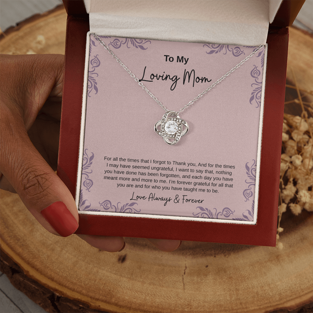 To My Loving Mom | Love Knot Necklace