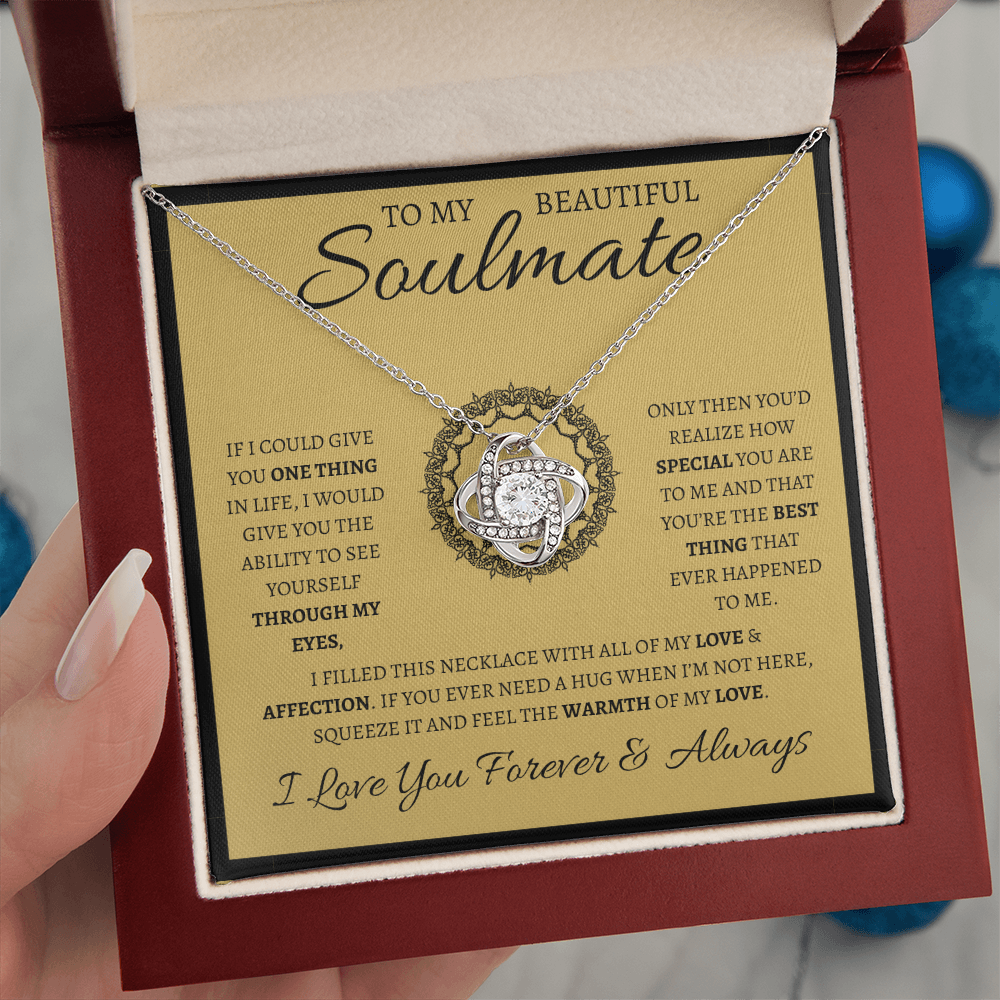 TO MY BEAUTIFUL SOULMATE | Love Knot Necklace